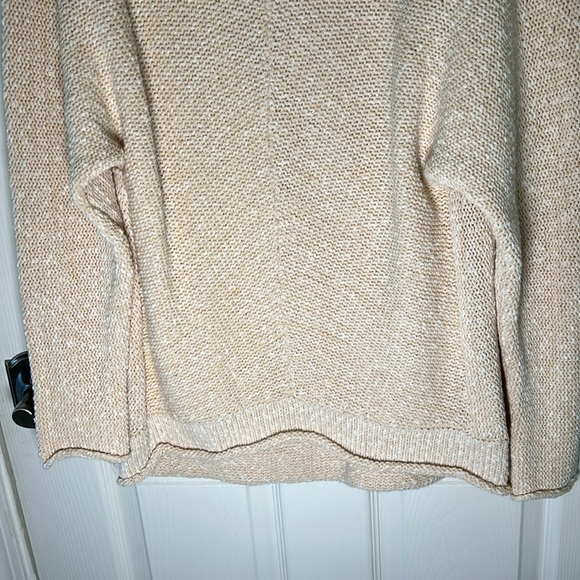 Free People Chamoix Bright Lights Peach Long Sleeve Knit Oversized Sweater, S - Picture 5 of 8